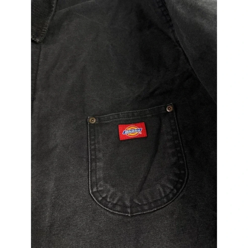 Dickies‎ Blanket Lined Duck Canvas Work Jacket Black Corduroy Collar Chore 4XL